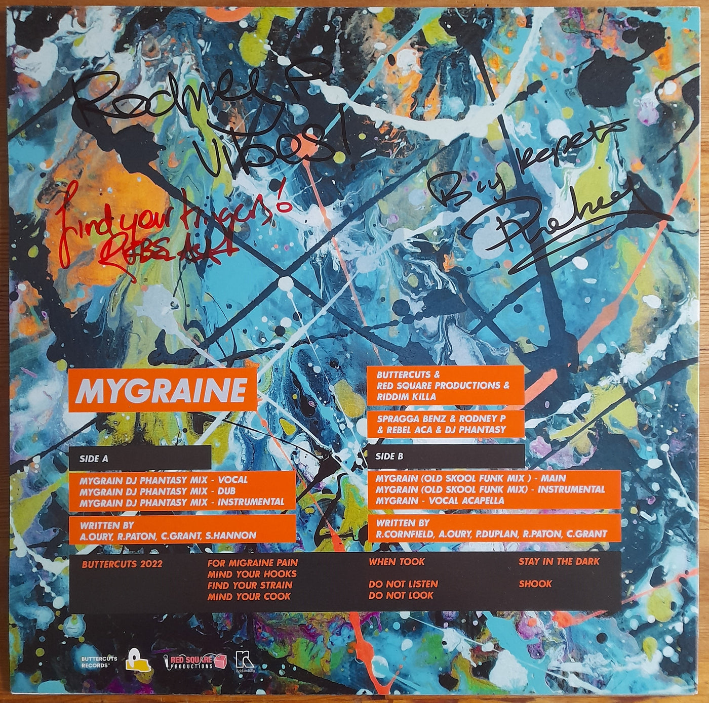 *SIGNED* Rebel ACA, Rodney P, Spragga Benz & DJ Phantasy 'Mygraine' - Buttercut Records