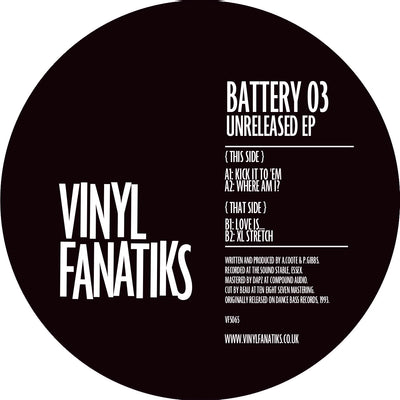 Battery 03 - Unreleased EP – VFS065 - Marbled Vinyl