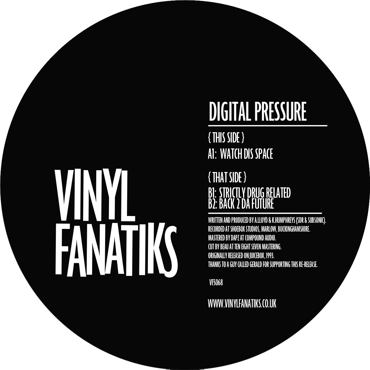 Digital Pressure - 'Watch Dis Space' EP - VFS068