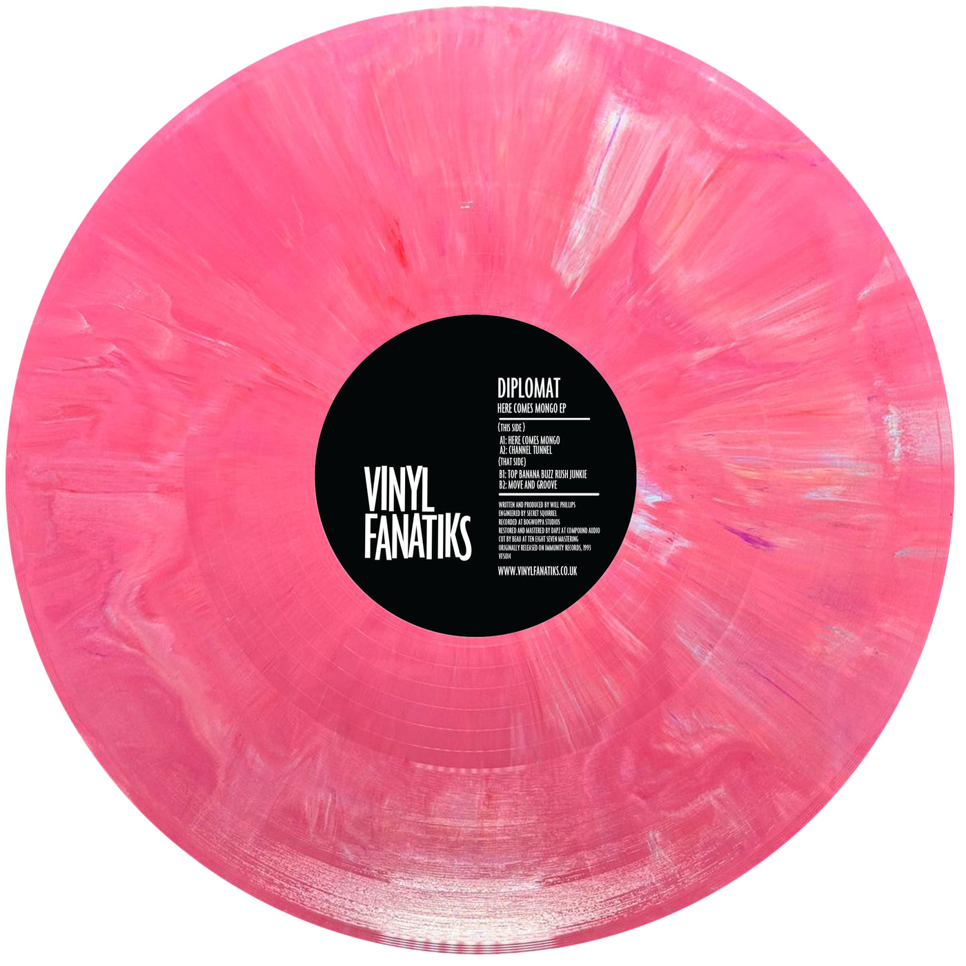 Diplomat - Here Comes Mongo EP - LIMITED PINK MARBLED VINYL 2024 REPRESS – VFS014