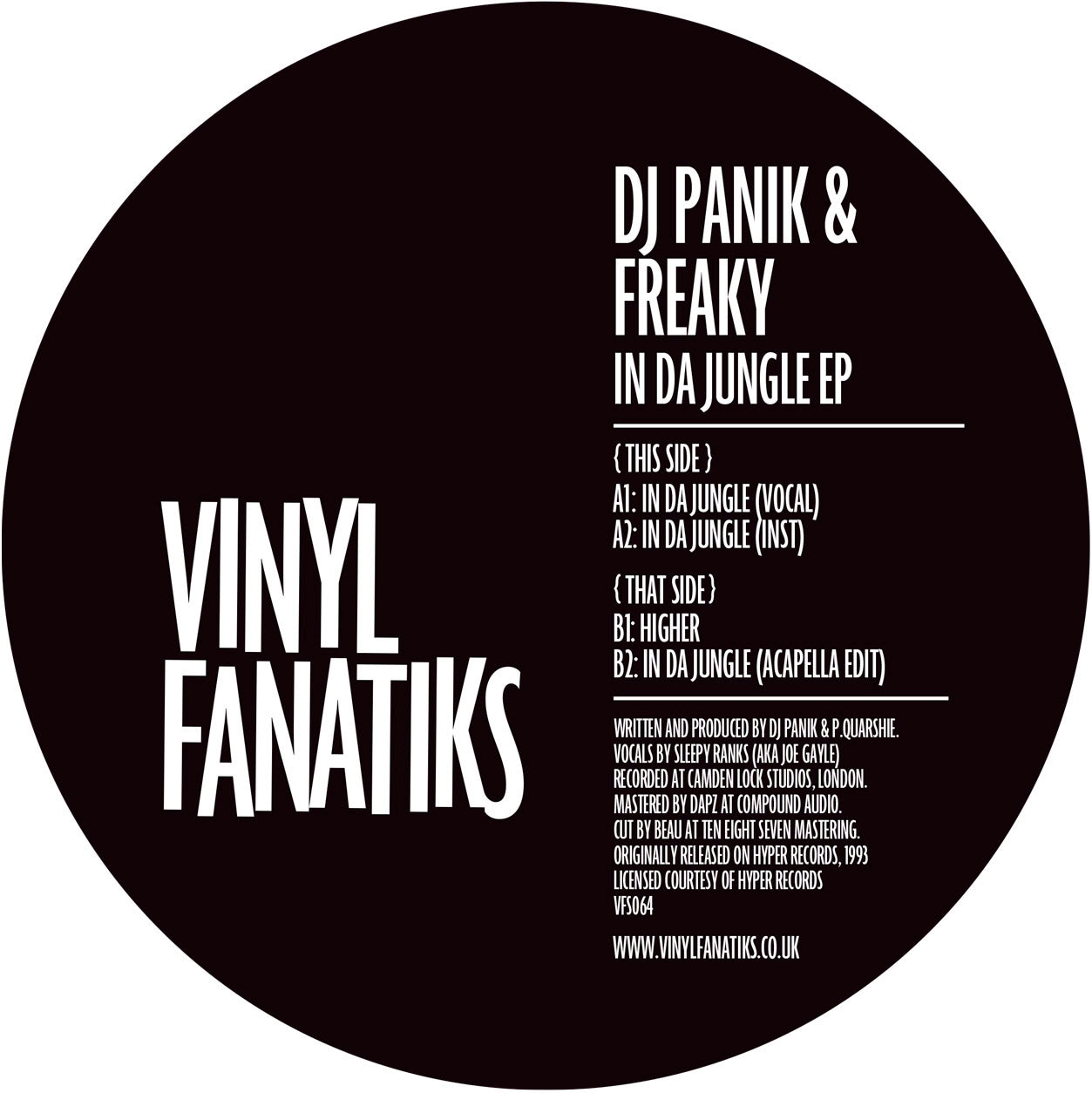 DJ Panik & DJ Freaky - In Da Jungle EP – VFS064 - Parma Violet Marble Vinyl