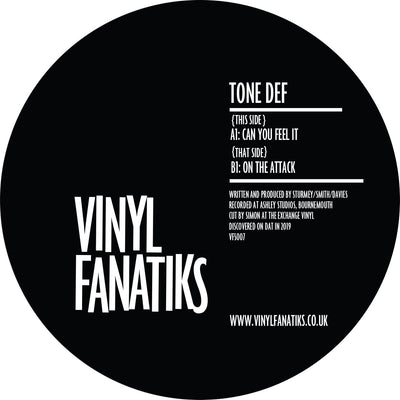 Tone Def 'Can You Feel It/On The Attack' - VFS007 (Limited black vinyl repress)