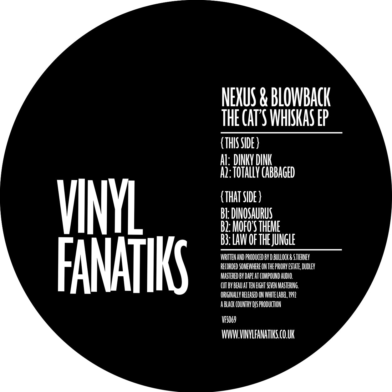 Nexus & Blowback - The Cat's Whiskas EP – VFS069 - ORANGE VINYL - SUPER LIMITED!