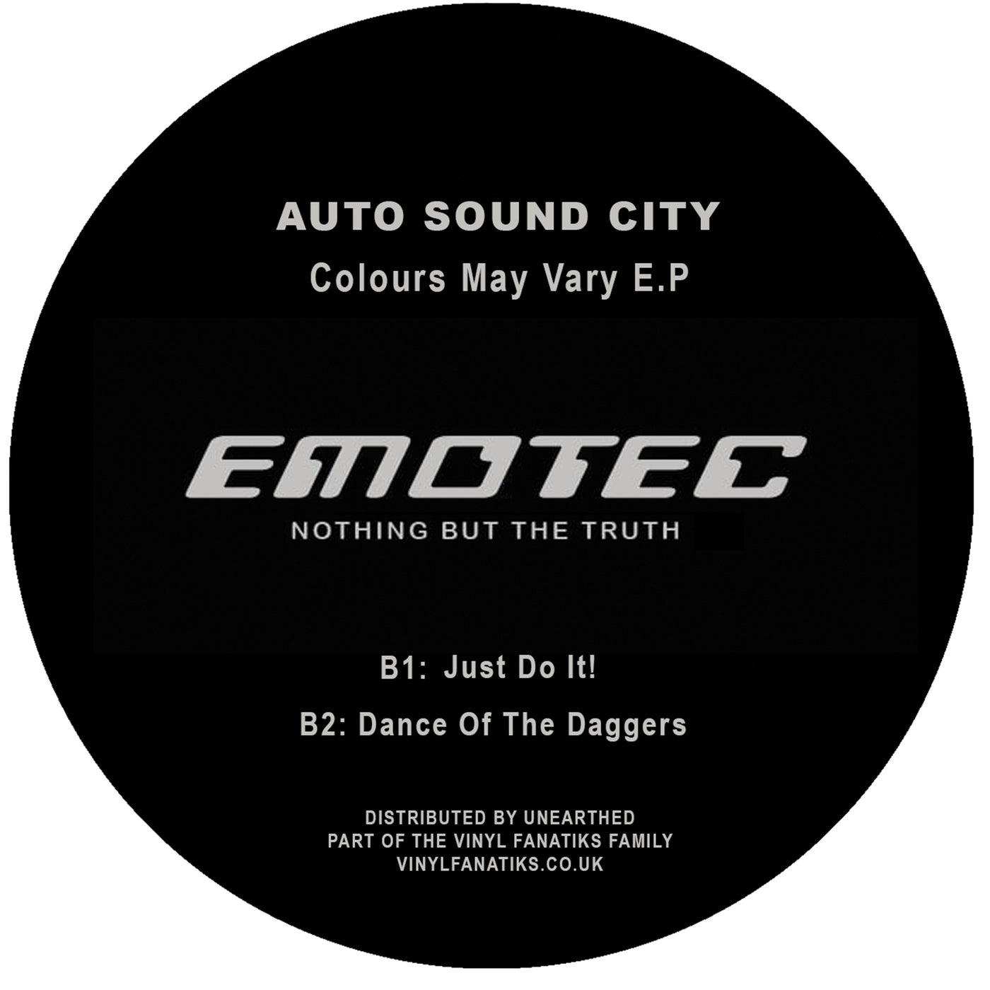 MONTHLY BONUS - Auto Sound City - Colours May Vary EP - EMOTEC003 (12" Vinyl & Digital WAVs)