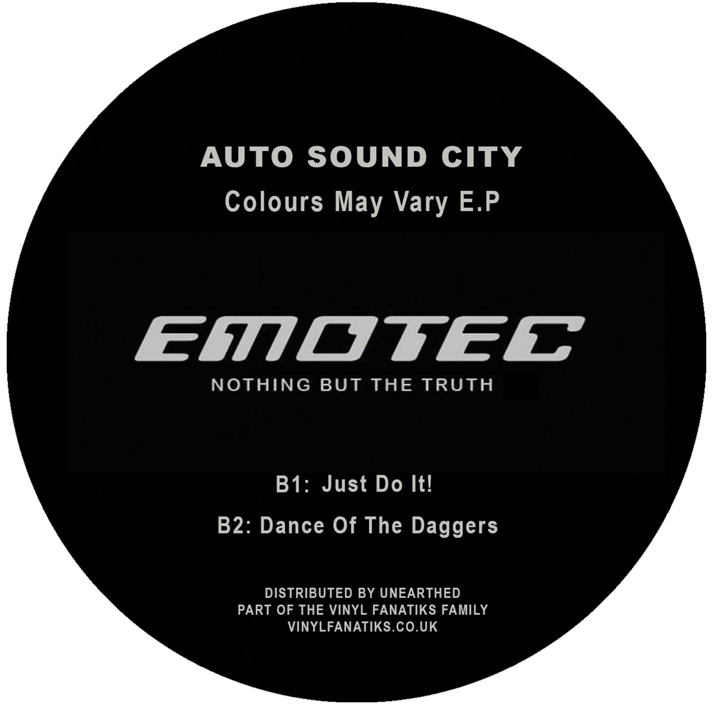 Auto Sound City - Colours May Vary EP - EMOTEC003 (12" Vinyl & Digital WAVs)