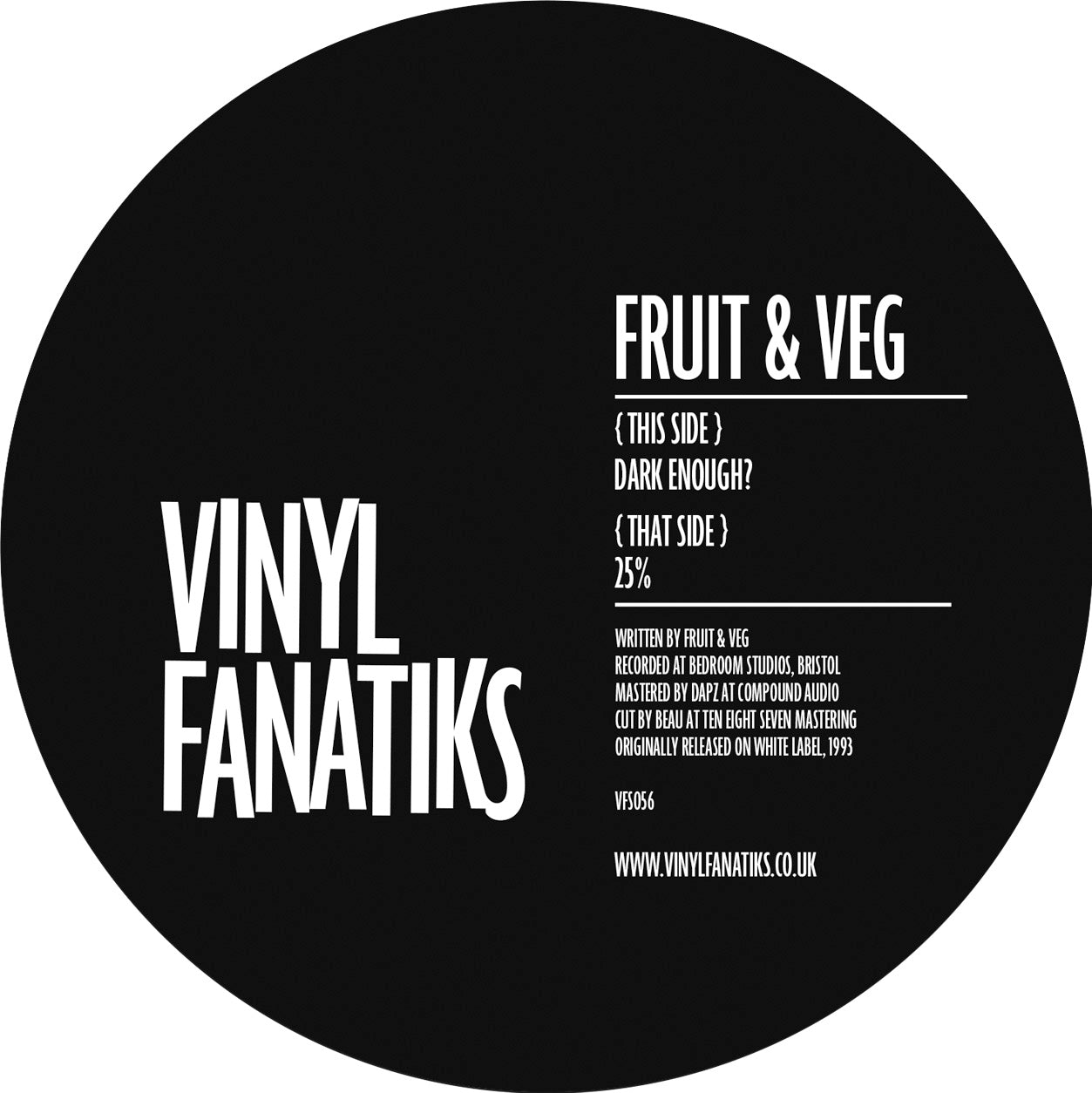Fruit & Veg - Vol.2 - VFS056 - Black Vinyl