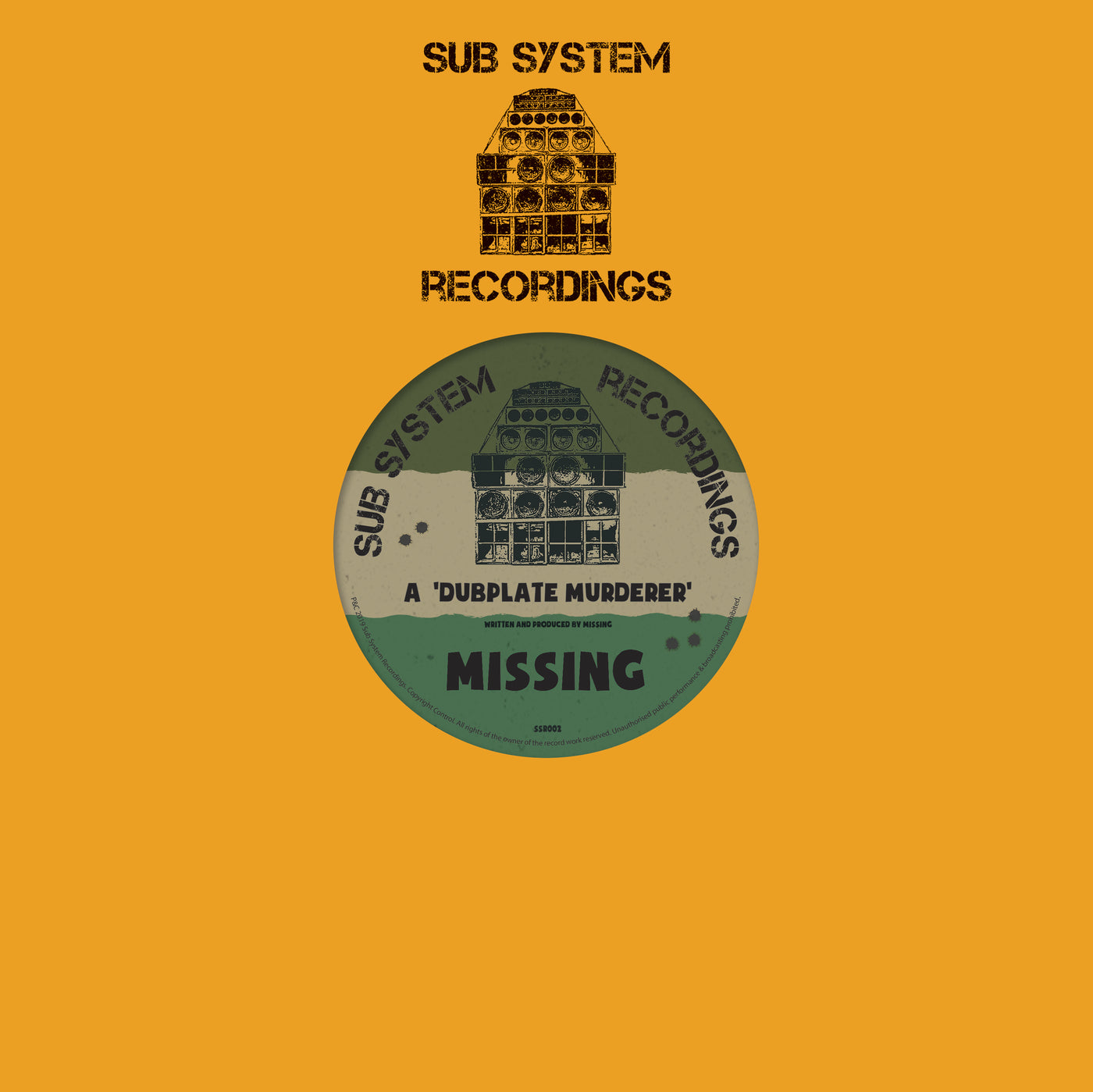 Missing – Dubplate Murderer/Fixate Remix 10″ – SSR002 (Digital)
