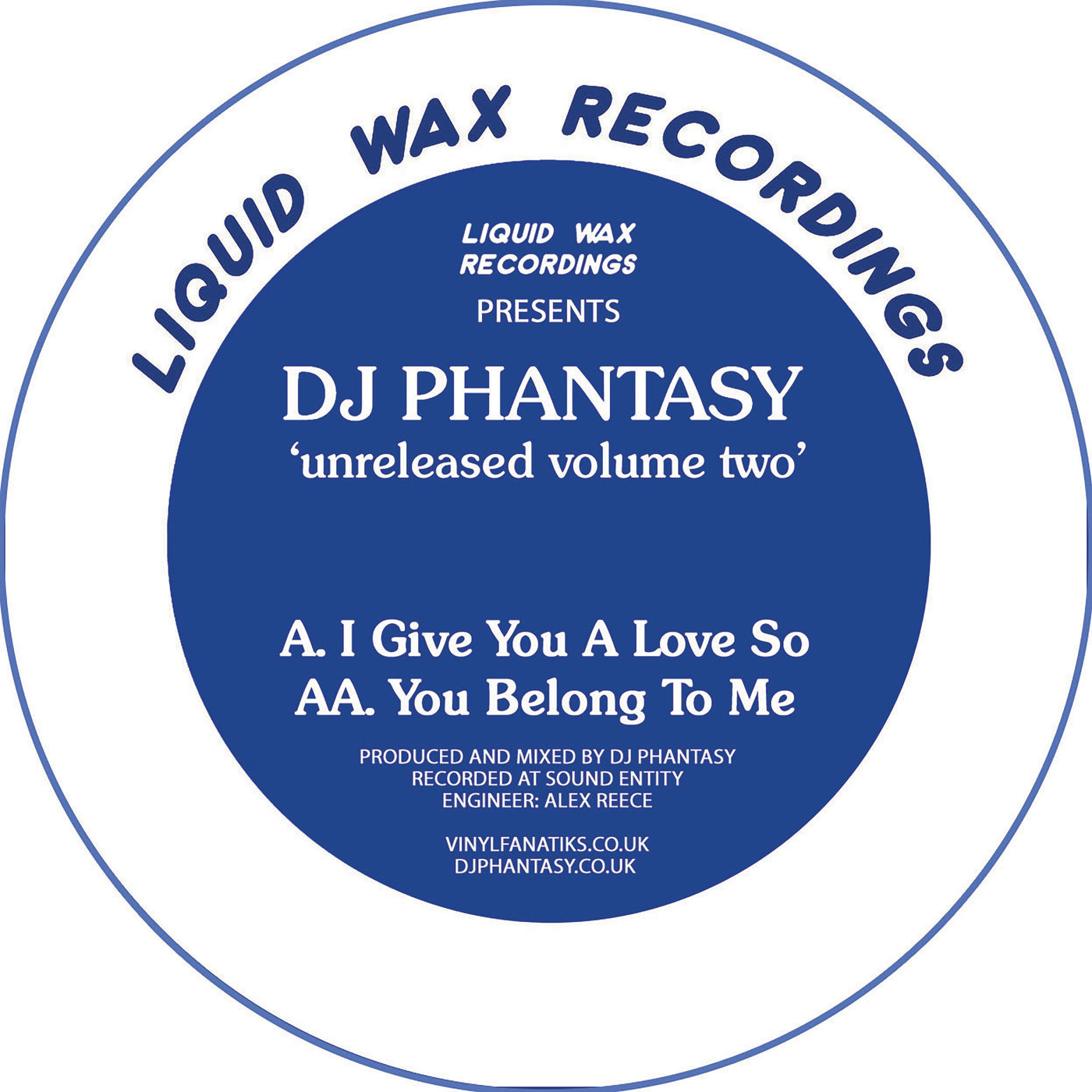 DJ Phantasy – Unreleased Volume Two  - (RED/WHITE/BLUE VINYL OPTIONS) - HAN023