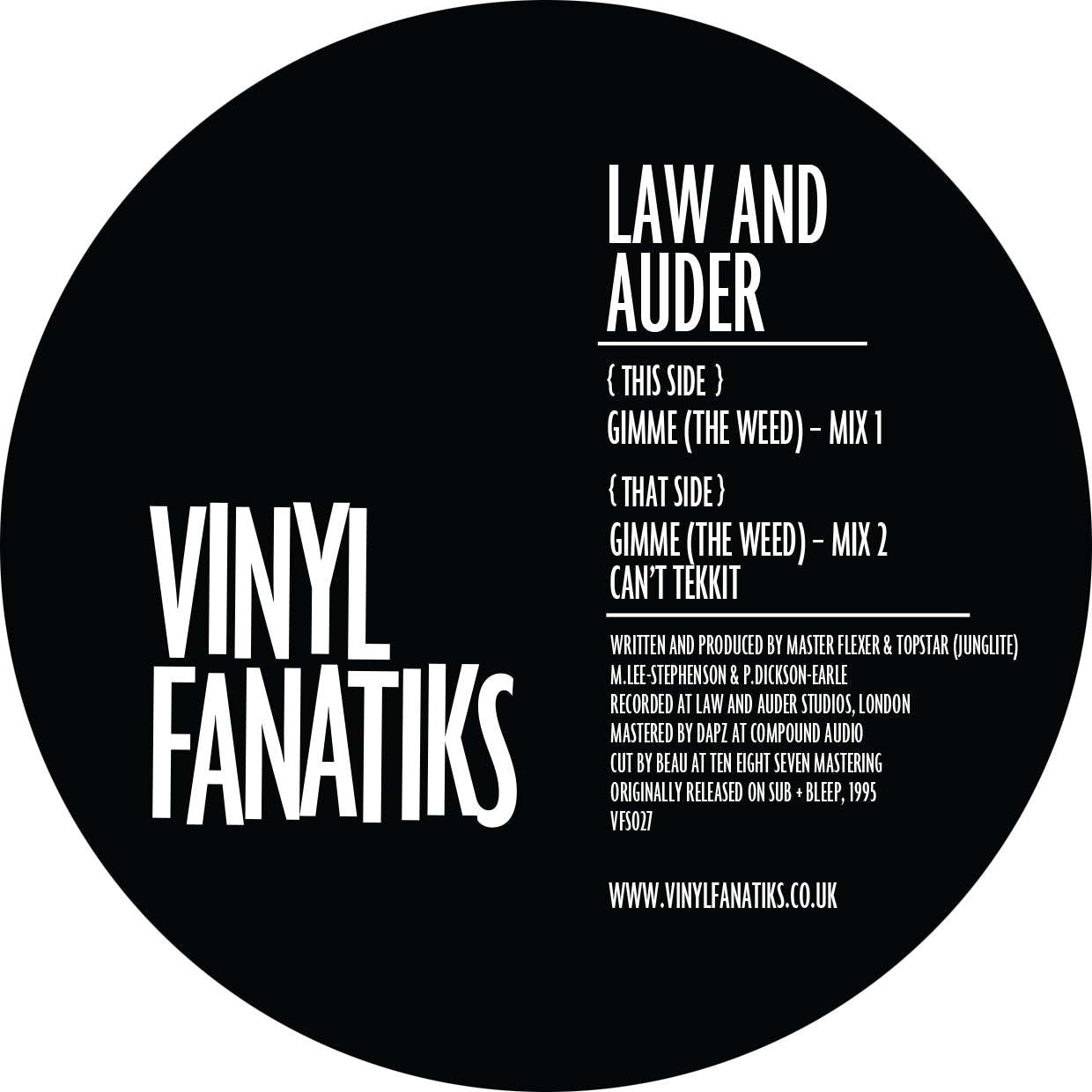 Law & Auder – Gimme (The Weed) EP – VFS027