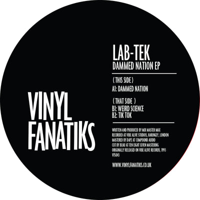 *SIGNED* Lab-Tek – Dammed Nation EP – VFS043 (Galatik Grey Vinyl)