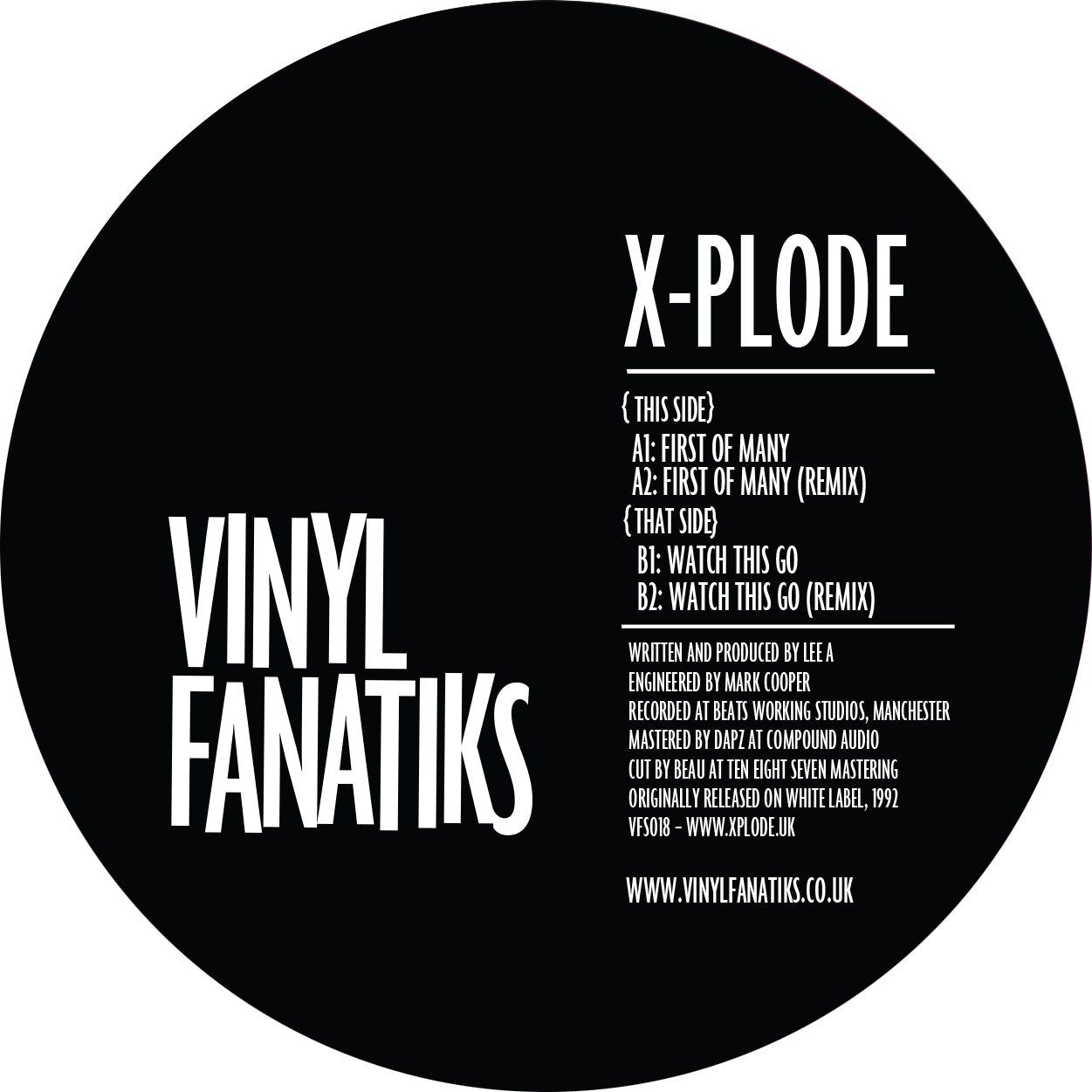 X-Plode – First Of Many/Watch This Go 12″ - Coloured/Marbled Vinyl – VFS018