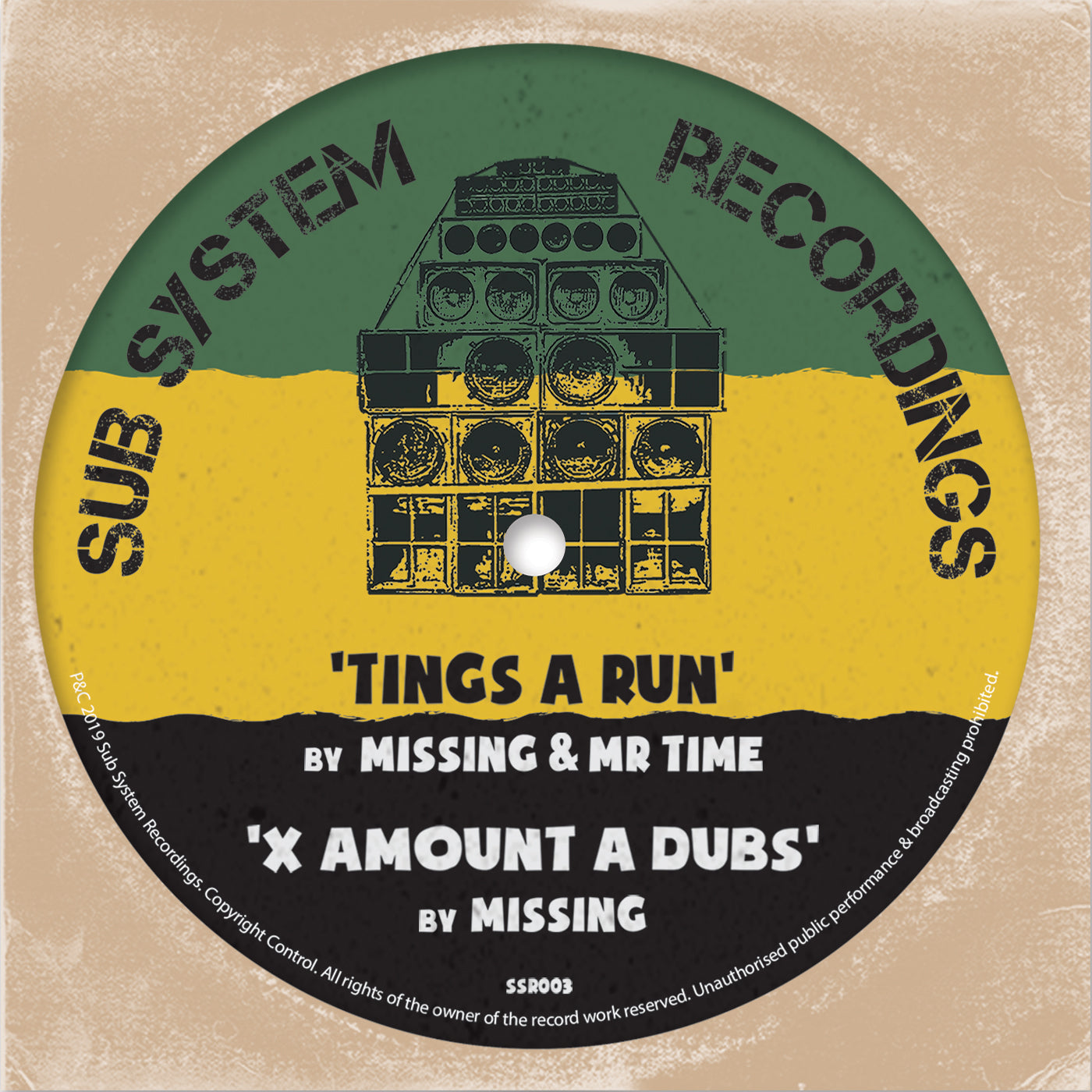 Missing & Mr Time – Tings A Run/Missing – X Amount Of Dub 10″ – SSR003 (Digital)